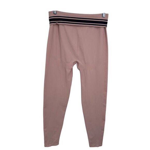 Pink Victoria’s Secret Ribbed Fold Down Waist Leggings Pink Size Large - Picture 6 of 6